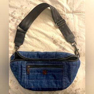 Think Royln Denim Sister Sling Crossbody Bag in EUC
